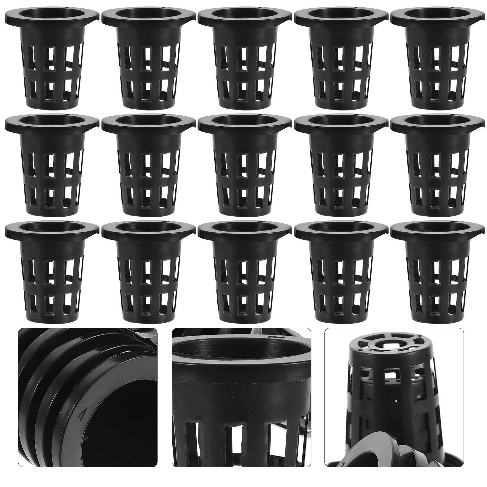 Plant Pot - 50Pcs Plastic Planting Baskets Hydroponic Net
