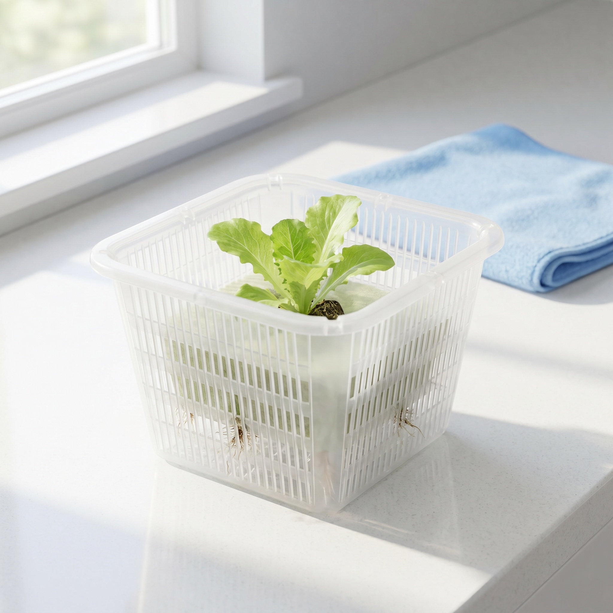 Plant Pot - 6pcs Square Mesh Hydroponic Net Cups