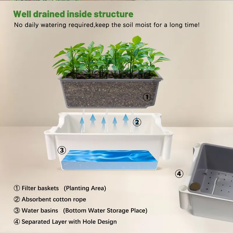Movable Vertical Grow 3 Level  - огляд і ціна Self Watering Planter
