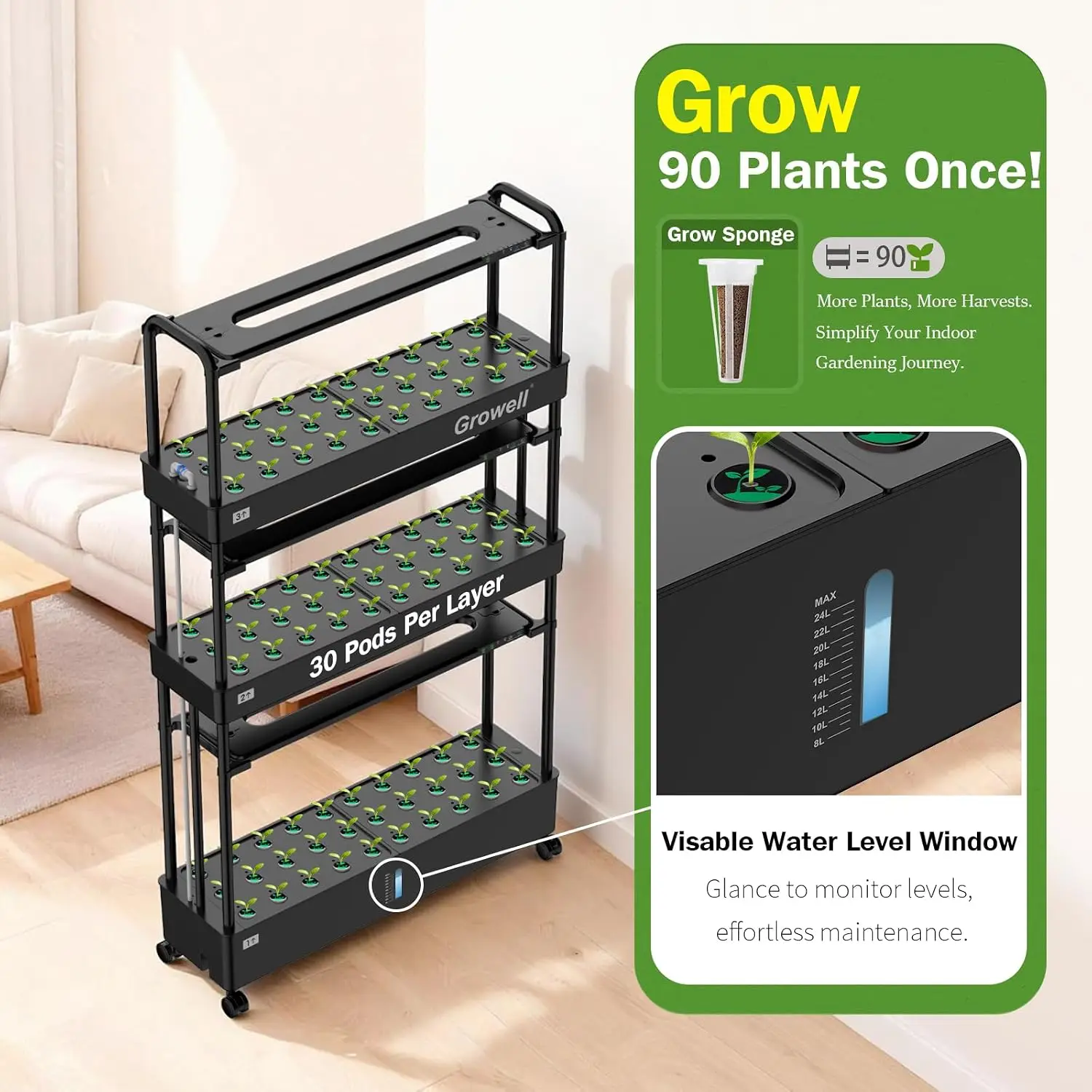 Large Hydroponics Growing Syst - огляд і ціна Hydroponic Kit